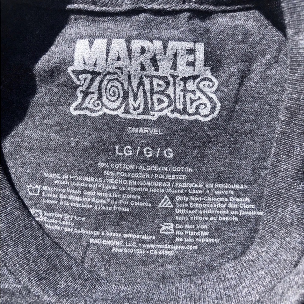 MARVEL ZOMBIES Comic Graphic T-Shirt NWT Unisex UNWORN Size L Gray HOT TOPIC - Picture 5 of 8